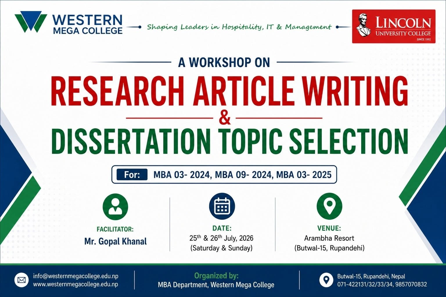 Research Article & Topic Selection